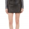 T By Alexander Wang Jersey Bonded Leather Mini Skirt ($595)