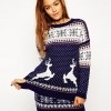 ASOS Co-ord Christmas Sweater in Reindeer Fairisle