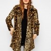 ASOS TALL Faux Fur Coat In Animal Print ( €121.43)