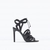 Zara High Heeled wraparound interlaced sandals (399.90 HRK)