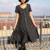 Next Vinatge 90s Black Polka Dot Button Up Dress ($41)