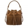 Saint Laurent Medium Suede Fringe Emanuelle Bucket Bag ($2490)