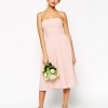 ASOS WEDDING Bandeau Midi Dress