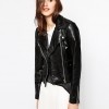 Mango Soft Leather Zip Biker Jacket €146.57