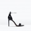 Zara Leather high heel sandal with ankle strap (299.90 HRK)