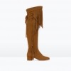 Zara Leather boot with fringe 1,299.00 HRK