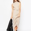 ASOS Roll Neck Midi Dress in Knitted Rib With D-Ring ($75)