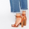 New Look Lace Up Block Heels ($42)