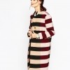 ASOS WHITE Coat in Block Stripe €177.73