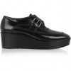 BALENCIAGA Leather monk-strap platform loafers $935