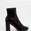 River Island Patent Block Heeled 60s Boot €66.18