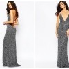 A Star Is Born Luxe Allover Sequin Cami Strap Maxi Dress With Red Carpet Train €419.12