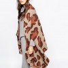 Paisie Wool Poncho in Leopard Pattern Knit $140.00