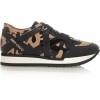 JIMMY CHOO London leopard-print canvas and patent-leather sneakers £435