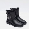 ZARA LEATHER BIKER ANKLE BOOTS WITH STRAPS  599.90 HRK