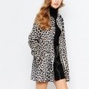 Pepe Jeans Leopard Print Pony Faux Fur Coat $323.00