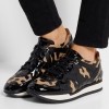 JIMMY CHOO London leopard-print canvas and patent-leather sneakers £435