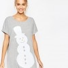 ASOS Flocked Holidays Snowman Oversized Tee $33.00