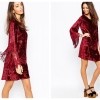 Fallen Star Velvet Swing Dress with Fringe Sleeve €61.77