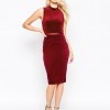 ASOS Crop Top Velvet Midi Bodycon Dress €41.18