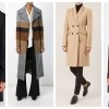 Topshop Faux-Fur Contrast Collar Patterned Coat