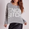 Missguided snow bitch christmas jumper grey $30.60