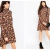 ASOS Polo Neck Dress in Paisley Print €36.77