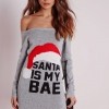 Missguided santa is my bae knitted christmas jumper grey $34.00