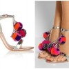 SOPHIA WEBSTER Layla Pom Pom embellished metallic leather sandals€645