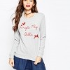 ASOS Christmas Trimmed Sweat With Jingle My Bells Print €41.18