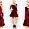 Boohoo Long Sleeve Velvet Skater Dress €23.53