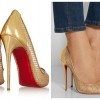 CHRISTIAN LOUBOUTIN Follies Resille 120 metallic leather and fishnet pumps £595