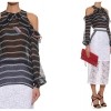 PREEN BY THORNTON BREGAZZI Maria silk-georgette cutaway-shoulder top £555