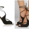 AQUAZZURA + Poppy Delevingne Hero lace-up suede and leather sandals£505