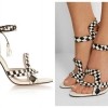 SOPHIA WEBSTER Poppy checked leather sandals