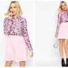 ASOS Premium Embellished Collar Crop Top Skater Dress With Long Sleeves €133.80