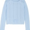 CARVEN Pointelle-knit cotton-blend sweater £250