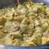 Tagliatelle s kozicama i mladim lukom