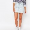 Pull&amp;amp;Bear High Waist Denim Mini Skirt €25.34