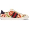 Gucci New Ace Floral Print Textured Sneaker