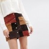 Mango Suede Patchwork Skirt €70.41