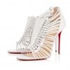 Christian Louboutin white python sandals $1,495