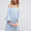ASOS Fluted Sleeve Off Shoulder Mini Dress €49.29