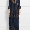 SELF-PORTRAIT Spring floral-appliquéd guipure lace and crepe maxi dress £340