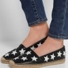 SAINT LAURENT Star-appliquéd leather espadrilles £315