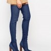 Truffle Collection Over The Knee Denim Boot