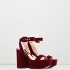 Mango Platform velvet sandals