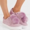 SAM EDELMAN Leya faux fur-embellished suede slip-on sneakers £100