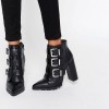 ASOS ENZA Multi Buckle Pointed Ankle Boots £45.00