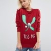 Daisy Street Christmas Kiss Me Misseltoe Sweater £18.00